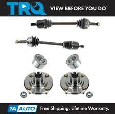 TRQ Front CV Axle Shaft Assembly Wheel Hub Bearing Set 4pc for Accord 2.3L MT