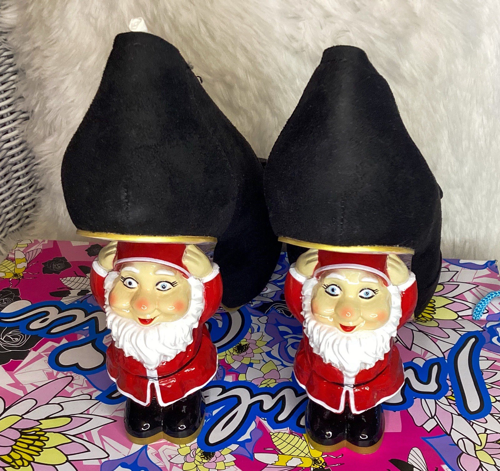 Irregular Choice, Santa Cutie, Black Velvet Shoe, Size 7.5 (EU 41) Christmas
