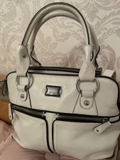 Modalu White Tote Grab With Shoulder Strap Leather Bag RRP £229