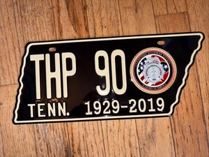2019 Tennessee THP License Plate