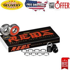 Alloy Steel 8-Pack Skateboard Bearings Bundle with Spacers Washers Included