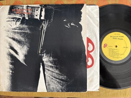 The Rolling Stones Sticky Fingers 1974 Vintage US Vinyl LP Zipper Cover