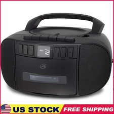 Portable CD Cassette Player AM FM Radio W/ Built-In Speakers Headphone Jack New