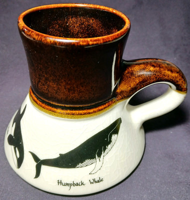 Bearly Surviving No Spill Nautical Coffee Mug Whale Series Feltman Langer 1982