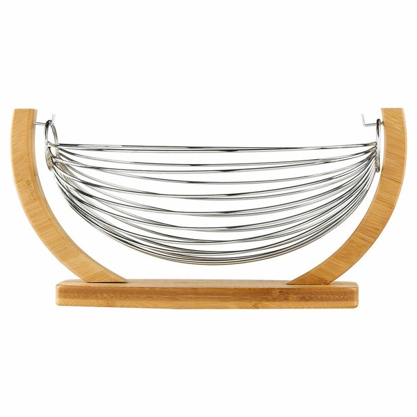 5Five Simply Smart Obstkorb Mit SchaukelaufhäNgung, Bambus, Metall, 36 X 21 Cm-image