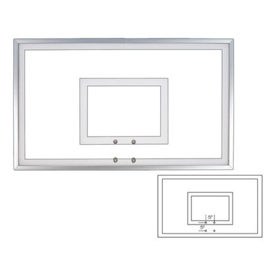 First Team FT221 60  Tempered Glass Basketball Backboard 36x60 Goal