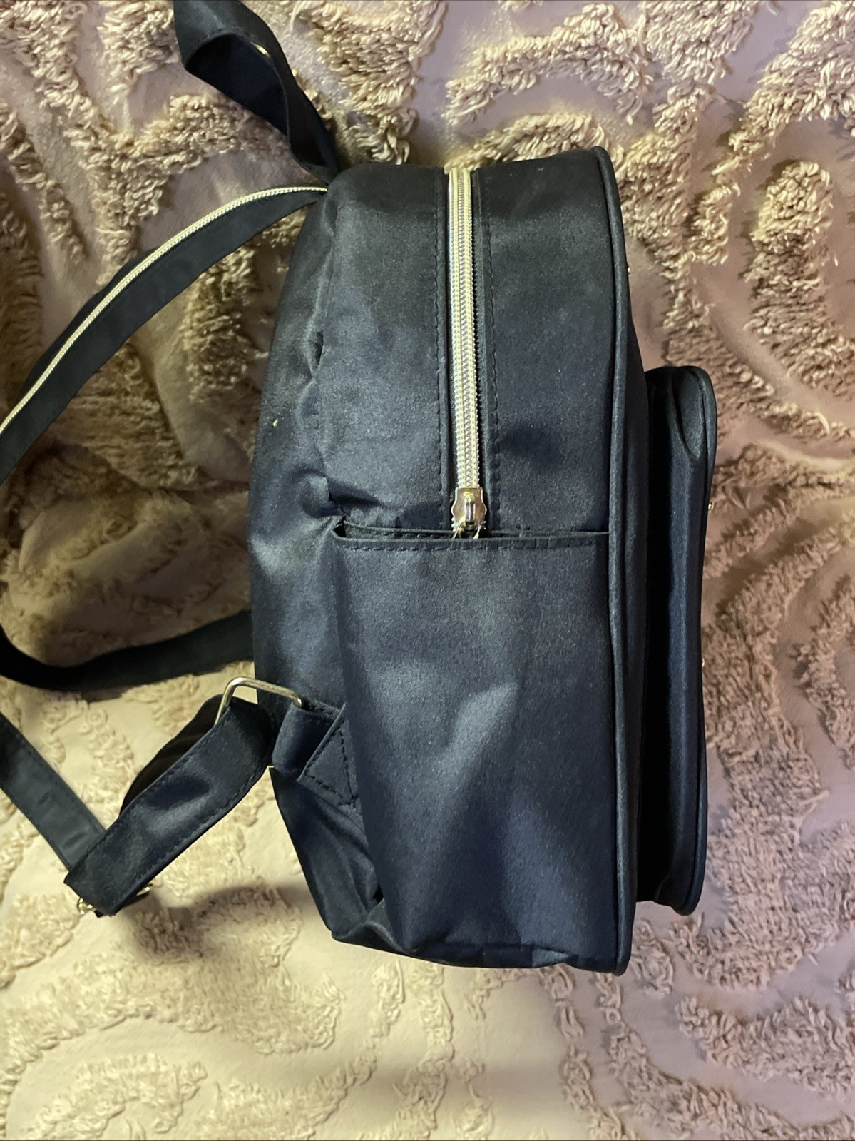 Stone Mountain Backpack Black Microfiber Bag NICE - image 3