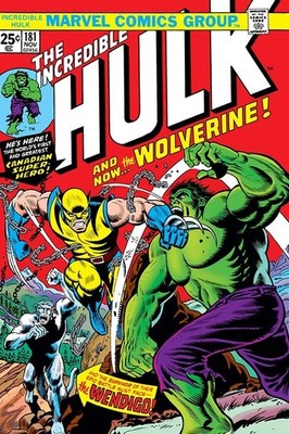 The Incredible Hulk vs Wolverine Comic Book Cover Poster print 11''x17''