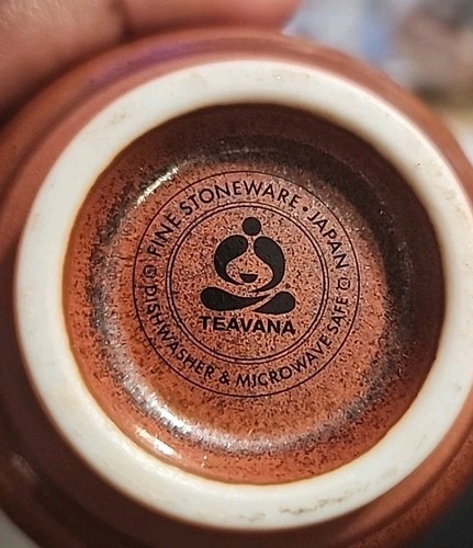 Juego de 2 tazas de té de gres esmaltado por goteo Teavana Kotoboki hechas en Japón - Imagen 6 de 6