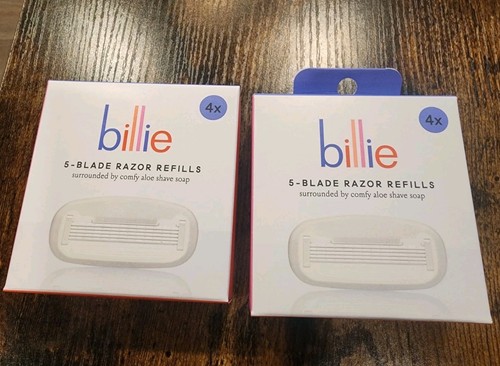 Billie Women’s Razor Blade Refills 4 Premium Quality 5-Blade Cartridges X 2 Box - Picture 1 of 2