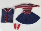 Vintage 1963 SKIPPER ™ SHIP AHOY Outfit #1918 Dress, Vest, Shoes Black Tag