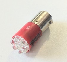 NEW LEDTRONICS BSD-1318-6UR LED BULB MINIATURE BAYONET T3-1/4 BA9S DIAMETER 1.
