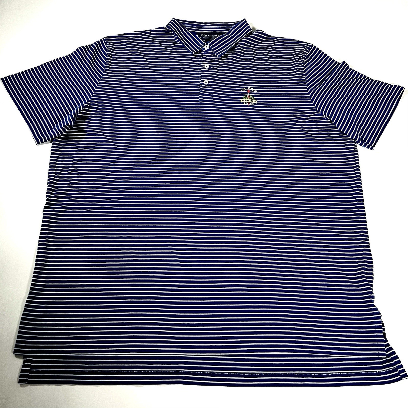 POLO GOLF RALPH LAUREN Shirt Mens 2XL Pima Cotton 2013 US Open Merion Logo XXL