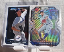 Dodgers 2-Card Lot Clayton Kershaw Trevor Bauer