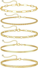 DEARMAY Gold Bracelets for Women Waterproof, 14K Gold Plated Jewelry Sets Trendy