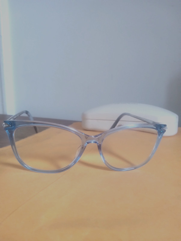 New! Swarovski blue frame glass