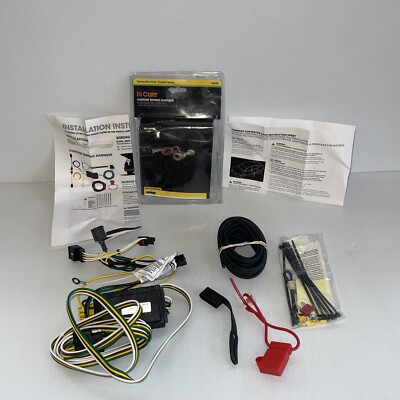 Curt 56358 Custom Wiring Harness 4-Way Flat Plug - No Splicing Req'd - VW Tiguan