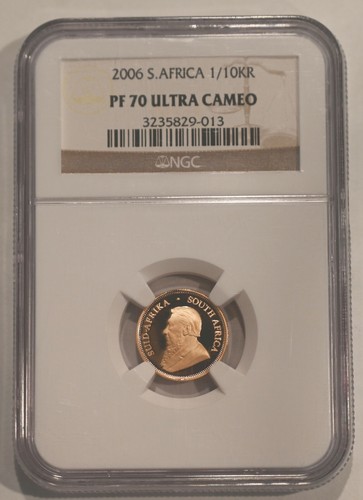 2006 South Africa 1/10 oz Proof Gold Krugerrand NGC PF70 Ultra Cameo!!
