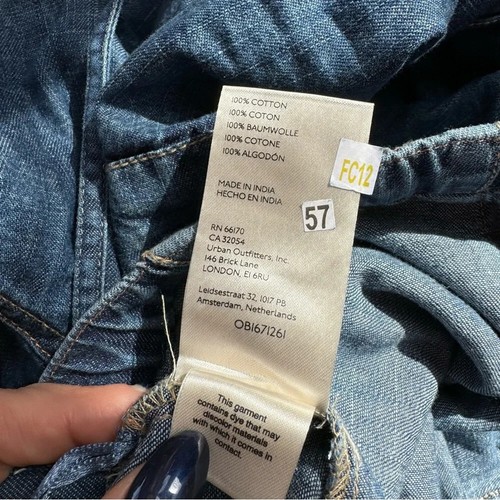 New Free People We The Free Barrel Drawstring Wide Leg Lightweight Pants Blue XS - Picture 4 of 7