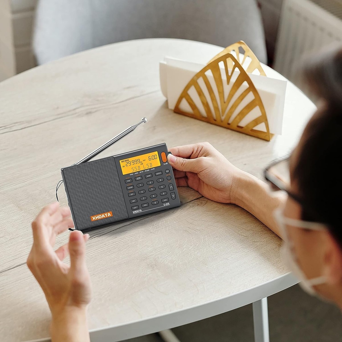 XHDATA D-808 Radio Portable AM FM Shortwave DSP High-sensitivity