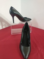 Nine West Women's SZ 9M Flax Metallic Dress Pump Silver/Black