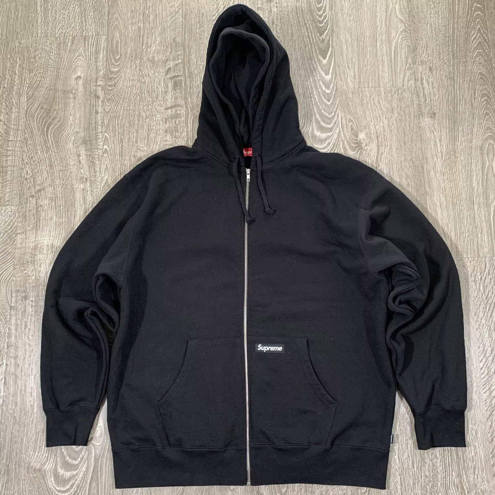 SUPREME Masque Visage Double Capuche Zip Complet Capuche FW22 NOIR, XXL