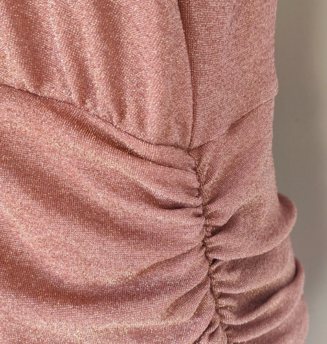 Shein Ruched Sides Glitter Sparkling Bodycon Mini Dress Lined- Size EU44 XL - Picture 9 of 17