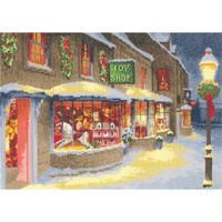 "Heritage Kreuzstich Set Aida \"Weihnachtsspielzeugladen (A)\", ZäHlmuster, JCTS126"