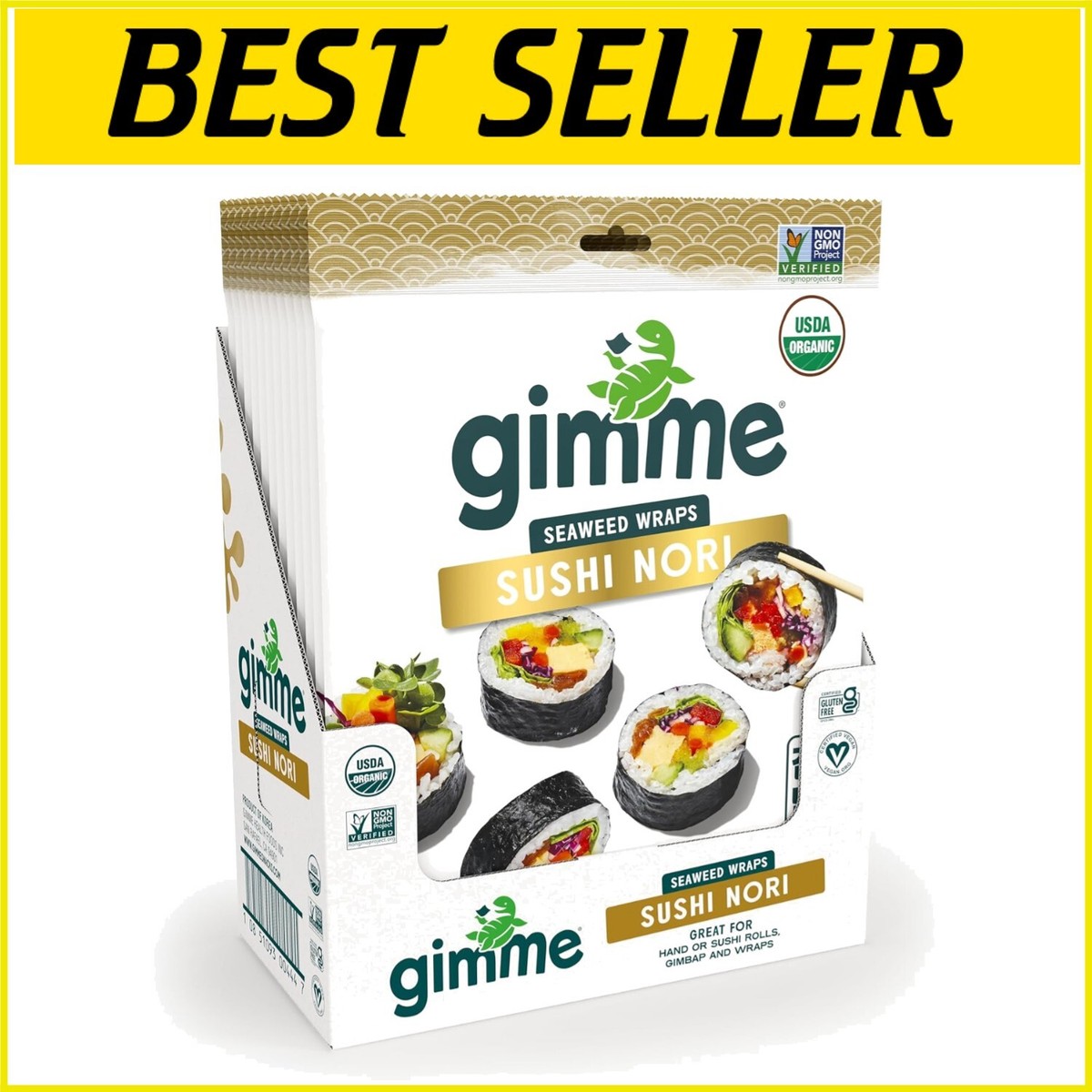 Restaurant-Quality Organic Roasted Nori Sheets - Vegan