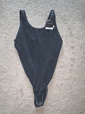 Topshop Gray Spaghetti Strap Bodysuit Tank Top - Size 8