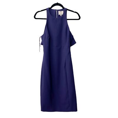 Cinq a Sept Navy Blue Keyhole Back Evening Business Semi Formal Dress Size  6 | eBay