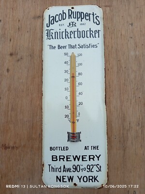 Vintage model JACOB RUPPERT'S BEER Thermometermerchandise advertising Store