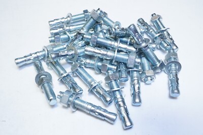 New Lot of 26 Wedge Anchor M16 x 100MM Carbon Steel Zinc Plated Ships FREE