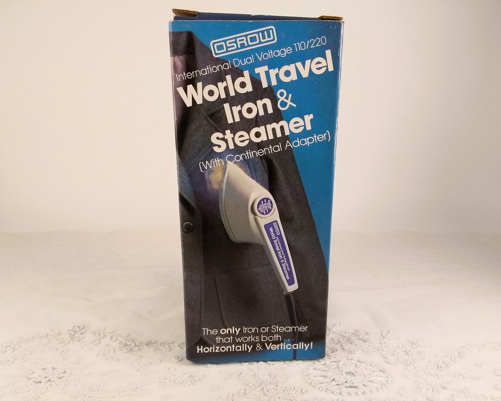 Vintage Osrow World Travel Iron Steamer  with travel bag and accessories 1981