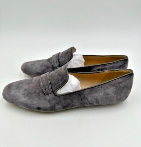 J Crew Georgie Gray Suede Penny Loafers Women Size 8 - Picture 5 of 7