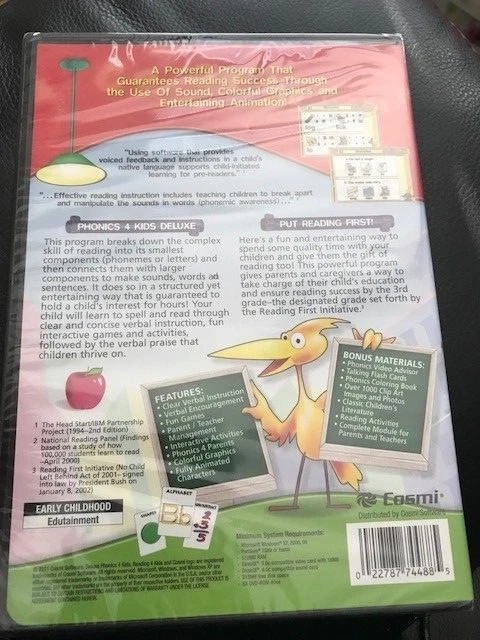 Deluxe Phonics 4 Kids PC DVD-ROM New!!! - Image 2 of 2
