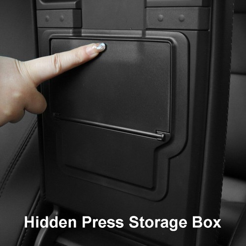 Center Console Armrest Hidden Press Storage Box Organizer For Tesla Model 3 2024 - Picture 3 of 11