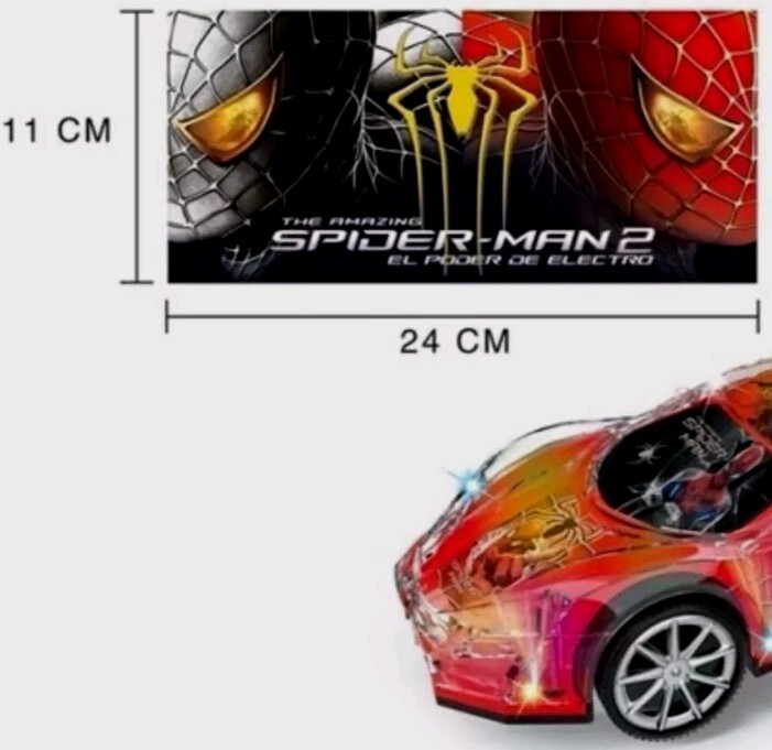 SPIDER-MAN LAMBORGHINI BUMP AND GO CAR TOY FAST SPEED LED LIGHTS