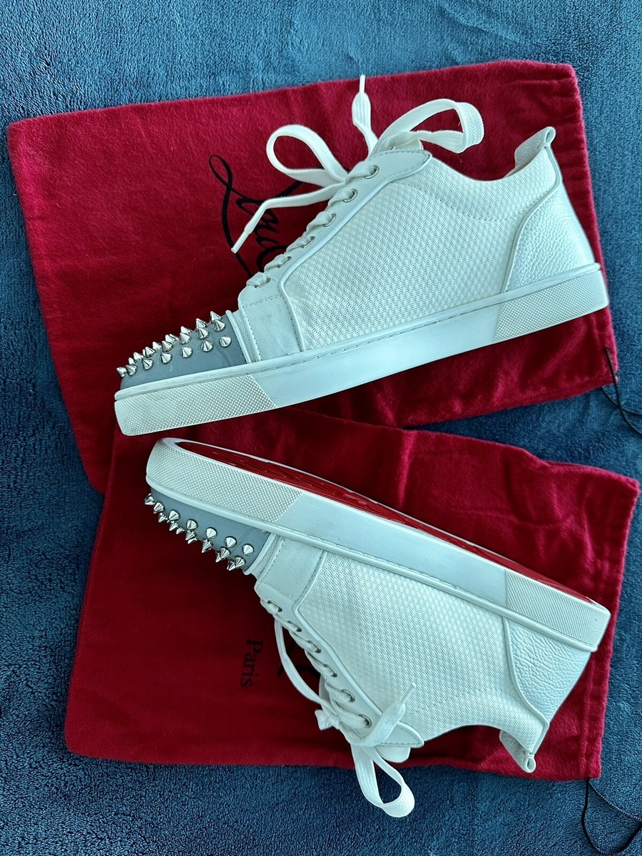 Christian Louboutin Orlato Low Top Men Sneakers With Spikes White