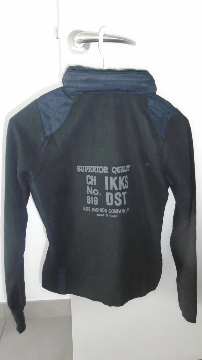 Veste IKKS Fille Noire Taille 6 : Chaude, Capuche, Zip Intégral, Coton Et Poly