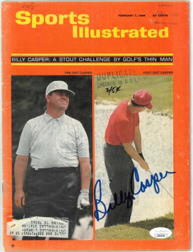 Billy Casper signed Sports Illustrated Full Magazine 2/7/1966 library stamp- JSA - Afbeelding 1 van 1