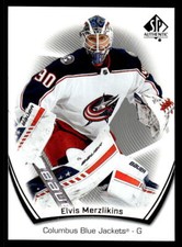 Elvis Merzlikins 2021 SP Authentic #65   Columbus Blue Jackets