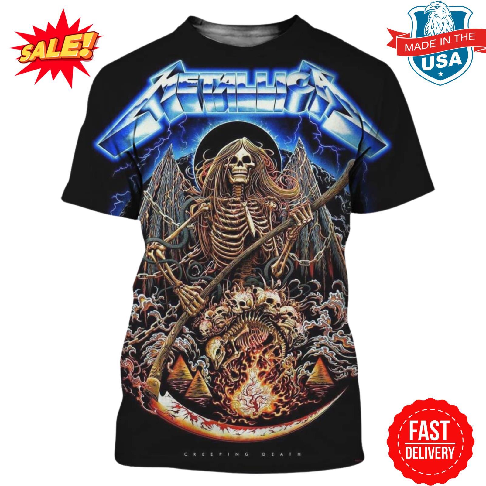 Metallica Poster Celebration The 40th Anniversary 3D Shirt S-5XL