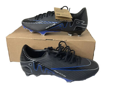 Size 11 Zoom Vapor 15 Academy FG/MG Men's Black/Chrome-Hyper Royal DJ5631-040