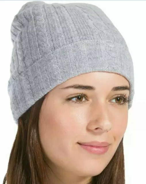 Fishers Finery Women'S 100% Pure Cashmere Cable Knit Hat; Super Soft