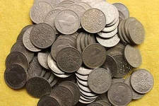 100 TWO SHILLINGS / FLORINS BULK OLD COIN COLLECTION