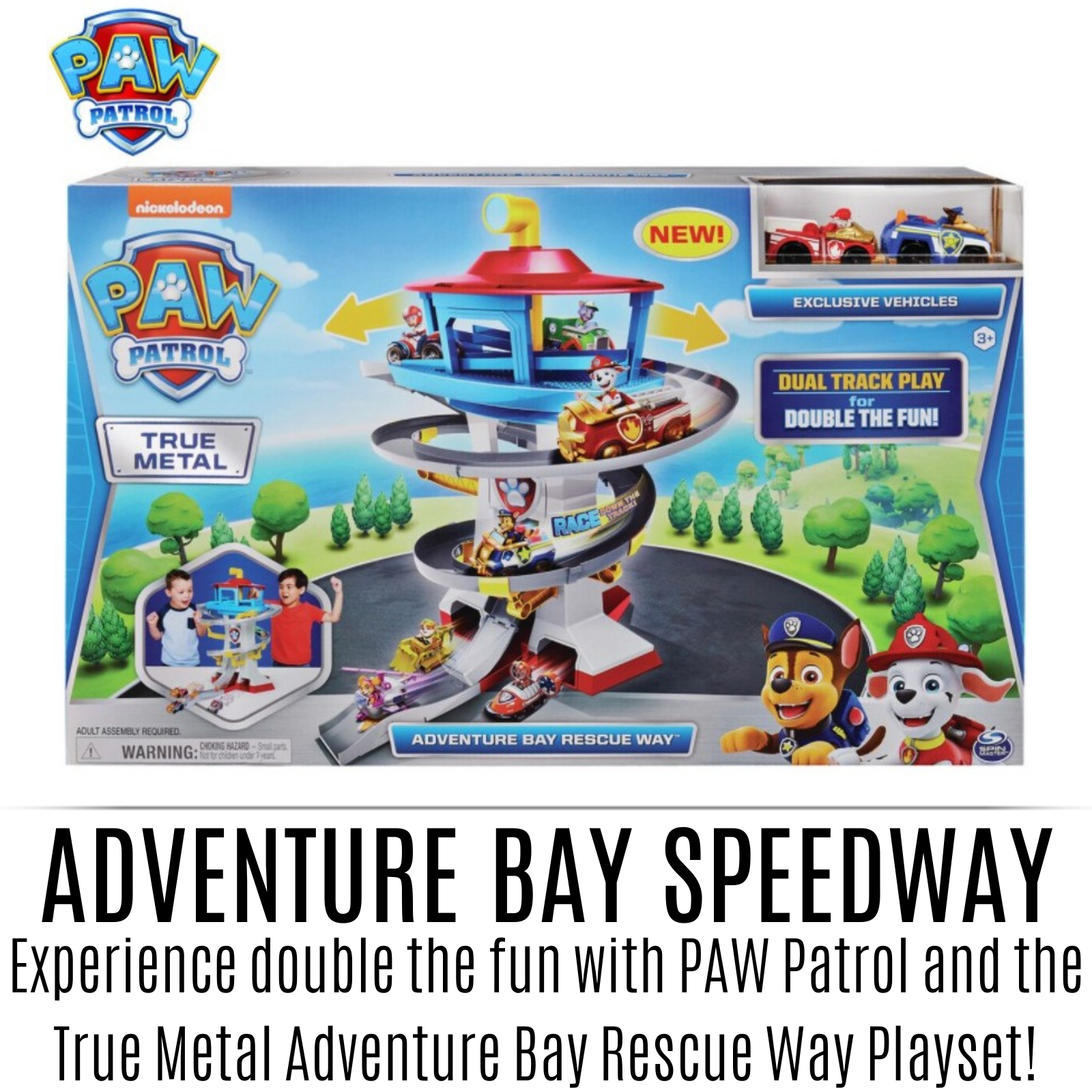 paw patrol speedway playset