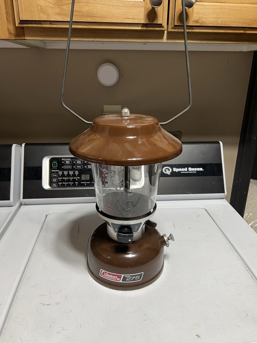 Vintage 1981 2 Mantel Brown Coleman Lantern Model 275 Untested 3