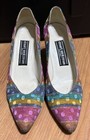 Vintage Stuart Weitzman Multicolor Heels Pumps Closed Toed 90’s Size 6.5 