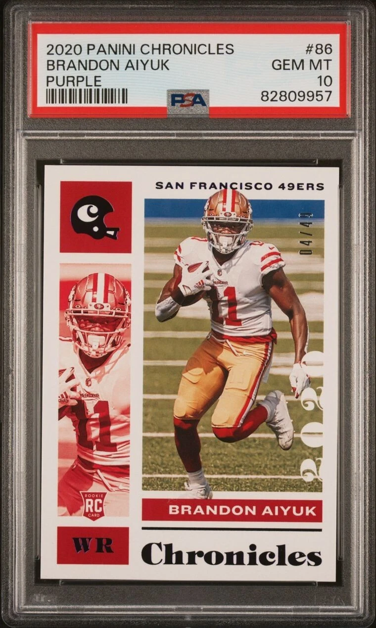 Brandon Aiyuk Panini Chronicles #86 Purple